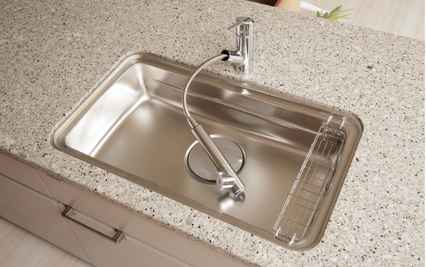 浄水器一体型シングルレバー混合栓